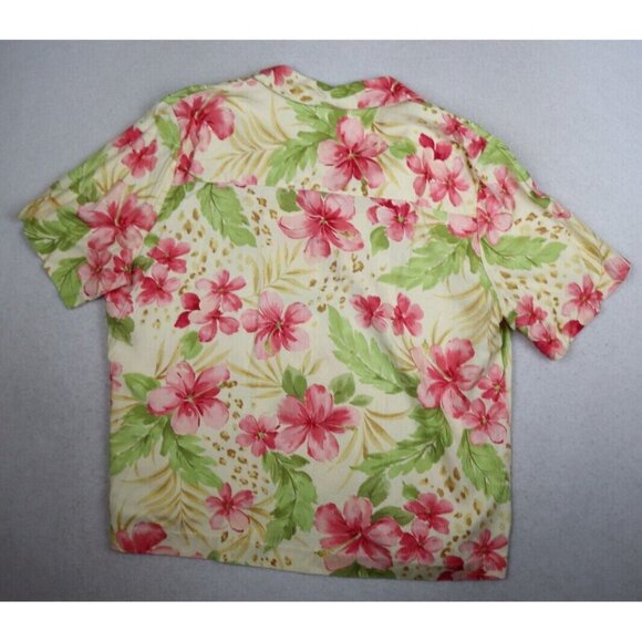 ALFRED DUNNER - WOMENS YELLOW FLORAL PRINT SHORT SLEEVE BUTTON-UP TOP - SIZE 14 - Picture 5 of 6